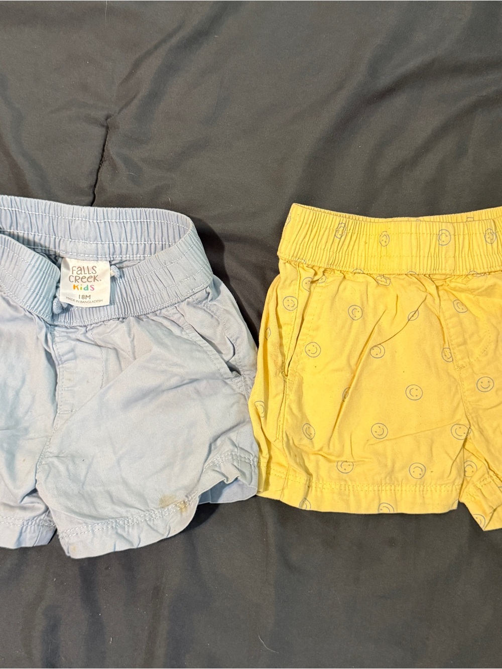 2 pack Falls Creek Toddler Shorts Set in Light Blue and Yellow